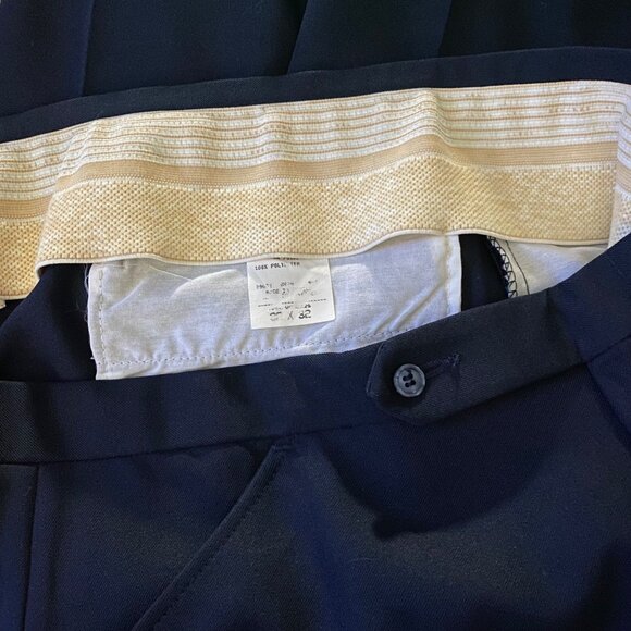 Men's Dark Blue Polyester Pants 38 Waist 32 Length - Picture 6 of 8